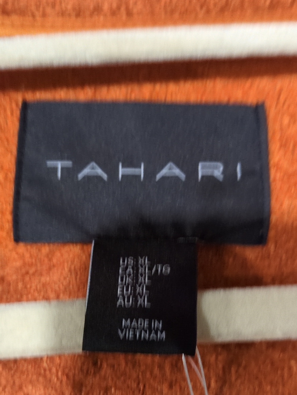 Tahari Orange Asymmetrical Zip Wool-Blend Jacket - Picture 2 of 5
